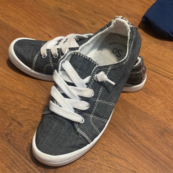 SO Women's Blue and White Casual Sneakers - Picture 2 of 4